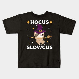 Hocus Slowcus Cute Halloween Sloth Custume Kids T-Shirt